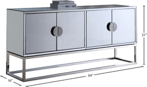 Marbella Iron Contemporary  Sideboard/Buffet - 64" W x 16" D x 31" H