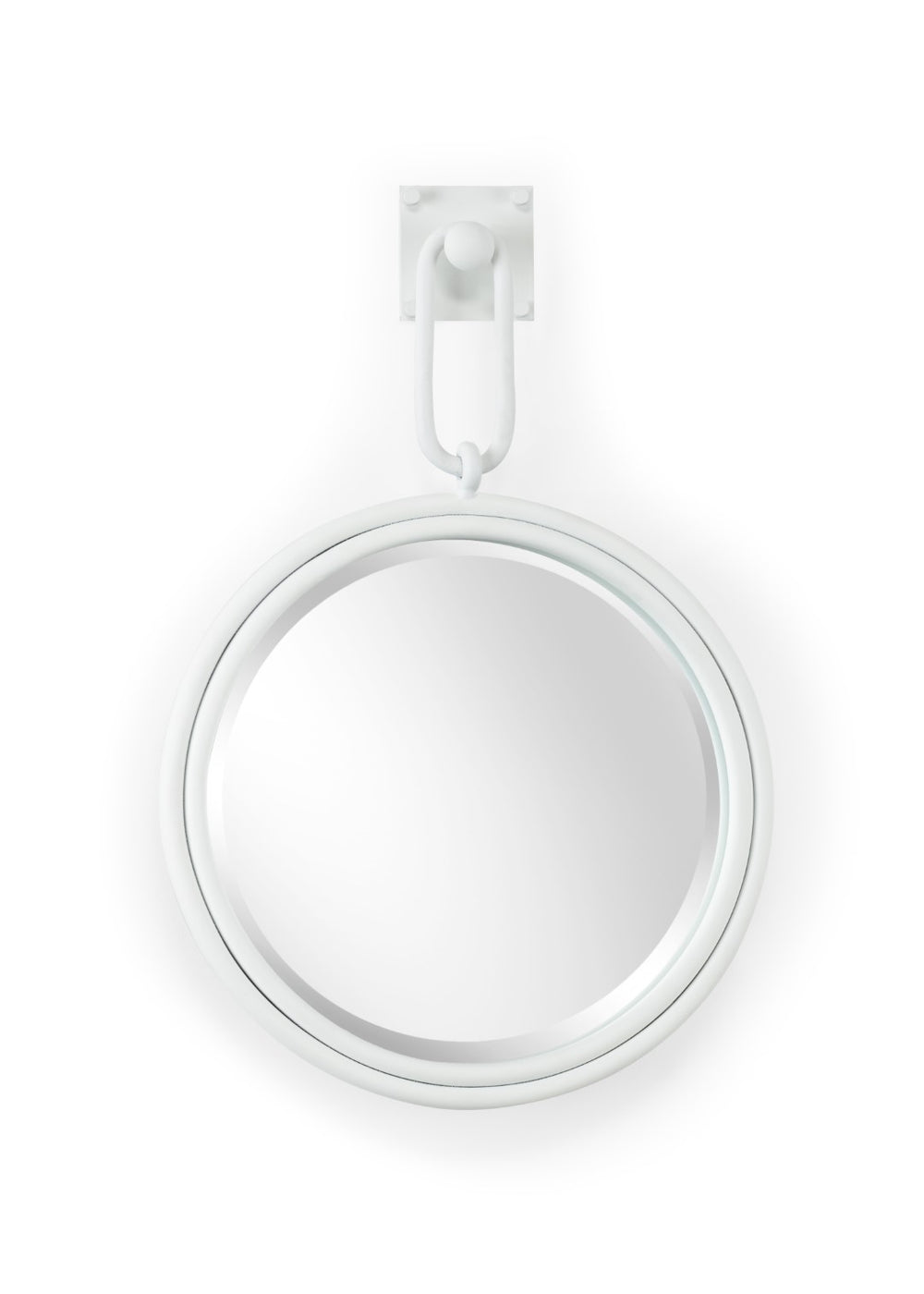 Lucia Mirror - Stylish White Accent with Beveled Edge, Perfect for Entryway & Gallery Walls