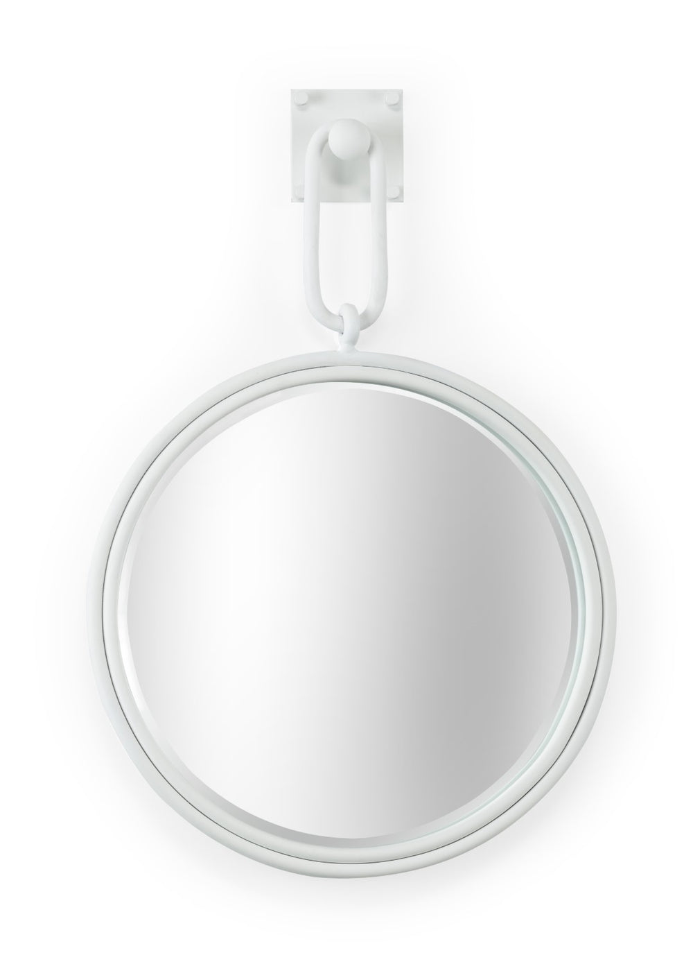 Grenada Mirror - Elegant White Iron Frame, Modern Circular Design for Stylish Home Décor Spaces