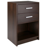 Molina 2-Drawer Accent Table, Nightstand, Cocoa