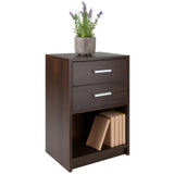 Winsome Wood Molina 2-Drawer Accent Table, Nightstand, Cocoa 30216-WINSOMEWOOD