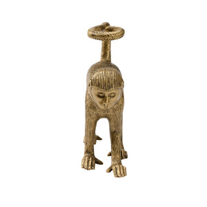 Monkey Business Statue - Charming Antique Brass Walking Monkey Home Decor for Animal Lovers