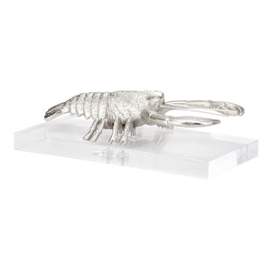 Thibault Charming Aluminum Lobster Sculpture on Clear Acrylic Base - Nautical Decor for Home Spaces