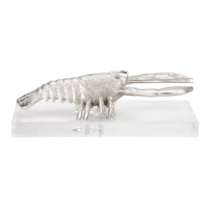 Thibault Charming Aluminum Lobster Sculpture on Clear Acrylic Base - Nautical Decor for Home Spaces