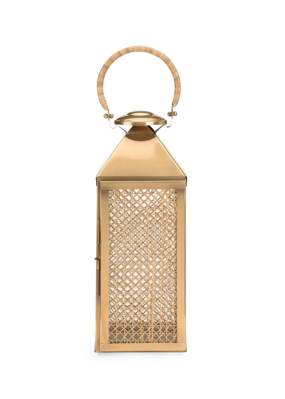 Brunching Lantern - Hand Woven Cane & Metal Light for Ambient Decor, Table Centerpiece & Style