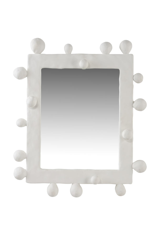 Shape Shifting Mirror – Whimsical White Wall Accent for Modern Homes, Perfect for Vertical Hanging Decor