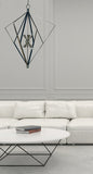 10-Light Polished Nickel/Matte Black Zoe Chandelier