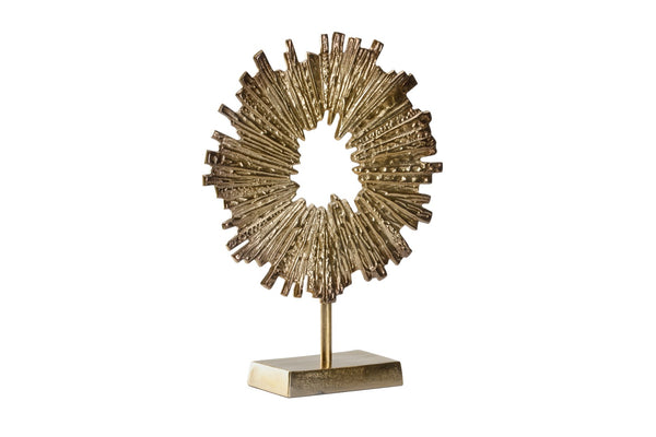 Gold/Brown Ombre Sculpture - Stunning Modern Aluminum Art Piece for Eye-Catching Home Decor