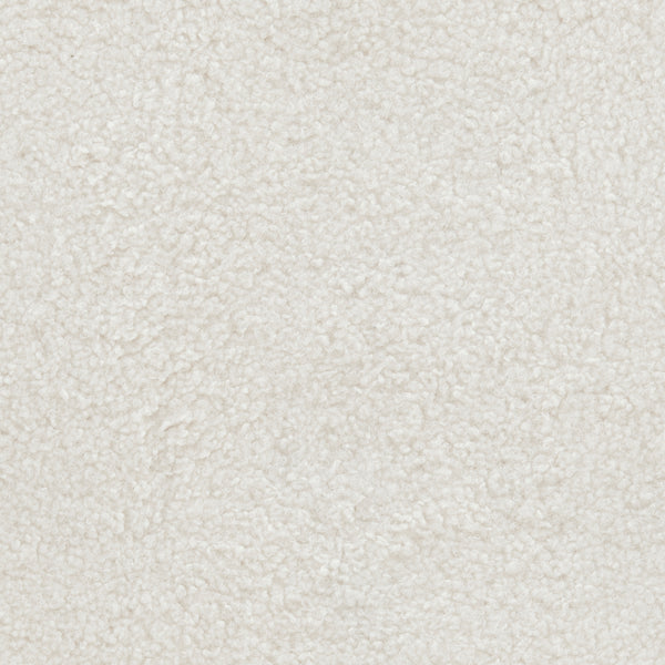 Lennart Ottoman in Ivory Fabric and Brown Leatherette with Matte Black Base - Set of 1