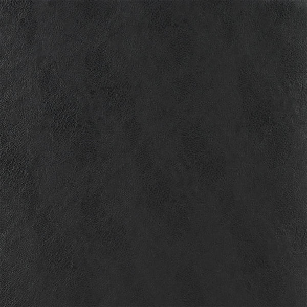 EuroStyle Lennart Ottoman in Black Leatherette Outside and Black Velvet Inside with Matte Black Base - Set of 1 30348-BLK