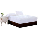 Square Quilted Accent Piping Mattress Pad With Fitted Cover