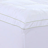 18' Square Quilted Accent California King Piping Mattress Pad With Fitted Cover