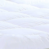 18' Square Quilted Accent California King Piping Mattress Pad With Fitted Cover