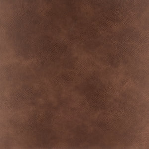 Darcie Armchair in Dark Brown Leatherette, Orange Fabric and Black Base - Set of 1