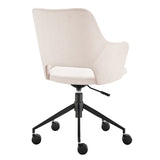 Darcie Office Chair in Beige Fabric and Black Base