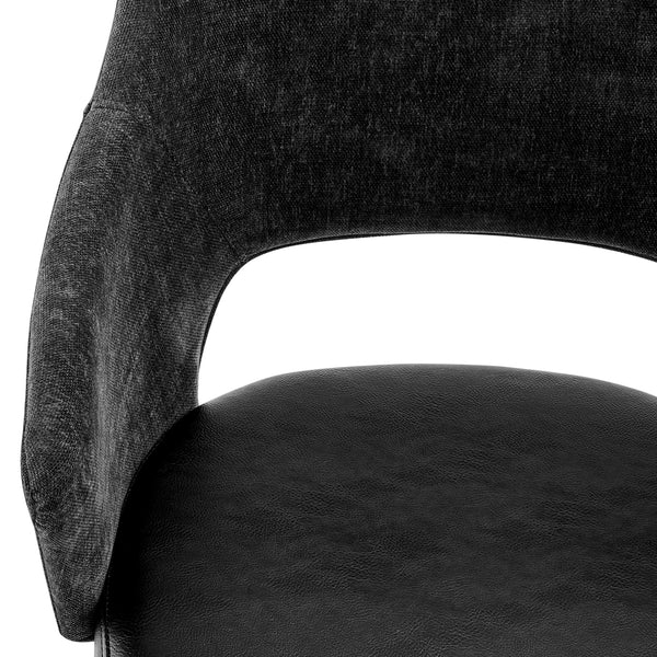 Darcie Office Chair in Black Fabric, Leatherette and Base