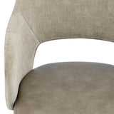 Darcie Office Chair in Light Taupe Fabric, Light Gray Leatherette and Black Base