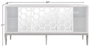 Zoey Iron Contemporary  Sideboard/Buffet - 64" W x 18" D x 31" H