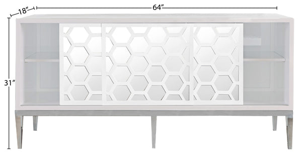 Zoey Iron Contemporary  Sideboard/Buffet - 64" W x 18" D x 31" H