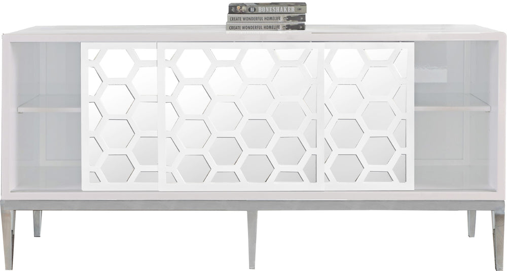 Zoey Iron Contemporary  Sideboard/Buffet - 64" W x 18" D x 31" H