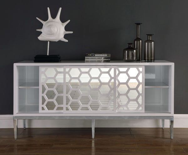 Zoey Iron Contemporary  Sideboard/Buffet - 64" W x 18" D x 31" H