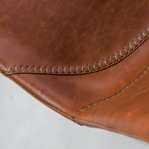 Flynn Side Chair in Dark Brown with Black Powder Coated Legs - Set of 2