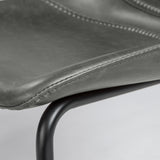 Flynn Side Chair in Vintage Gray with Black Steel Legs - Set of 2
