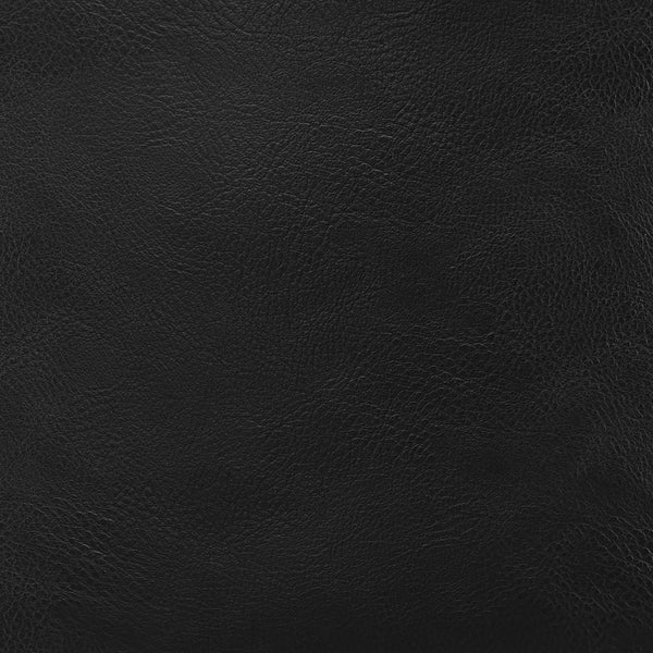 Zach Armchair with Black Leatherette and Matte Black Powder Coated Steel Frame and Legs - Set of 2