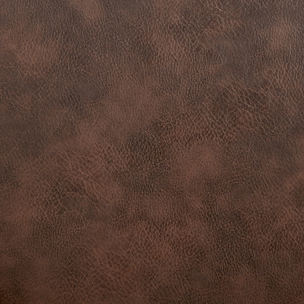 Desi Armchair in Ivory Fabric and Brown Leatherette with Black Base