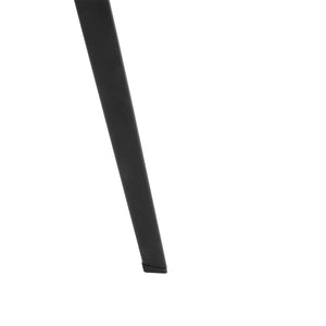 Desi Armchair in Black Velvet Fabric and Leatherette with Black Base