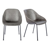 Corinna Side Chair in Dark Gray - Set of 2