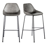 Corinna Bar Stool in Dark Gray - Set of 2