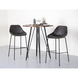 Corinna Bar Stool in Dark Gray - Set of 2