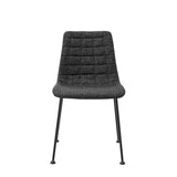 Elma Side Chair in Black Fabric with Matte Black Frame and Legs - Set Of 2