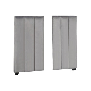 Arles Contemporary Vertical Channeled Tufted Wall Panel Grey