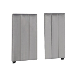 Arles Velvet Upholstered Vertical Tufted Wall Panel in Grey - Elevate Your Bedroom Décor Today!