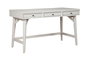 Alpine Furniture Flynn Large Desk, White 966-W-66 White Mahogany Solids & Okoume Veneer 52 x 24 x 30.5