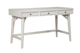 Alpine Furniture Flynn Large Desk, White 966-W-66 White Mahogany Solids & Okoume Veneer 52 x 24 x 30.5