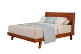 Alpine Furniture Dakota California King Platform Bed 1974-07CK Acorn Mahogany Solids & Veneer 77 x 89 x 43