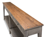 Provincial Hall Table - Grey with Natural Tp