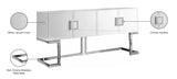 Beth Engineered Wood / Stainless Steel Contemporary  Sideboard/Buffet - 64" W x 18" D x 31" H