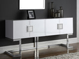 Beth Engineered Wood / Stainless Steel Contemporary  Sideboard/Buffet - 64" W x 18" D x 31" H