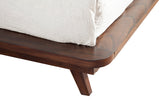 Alpine Furniture Gramercy California King Platform Bed 1978-07CK Walnut Mahogany Solids & Veneer 83 x 93.5 x 41