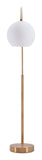 HomeRoots Brushed Brass Modern Arc Floor Lamp 309024-HOMEROOTS 309024