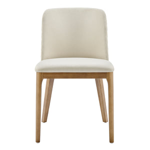 Tilde Side Chair in Sand Fabric with Walnut Legs - Set of 2