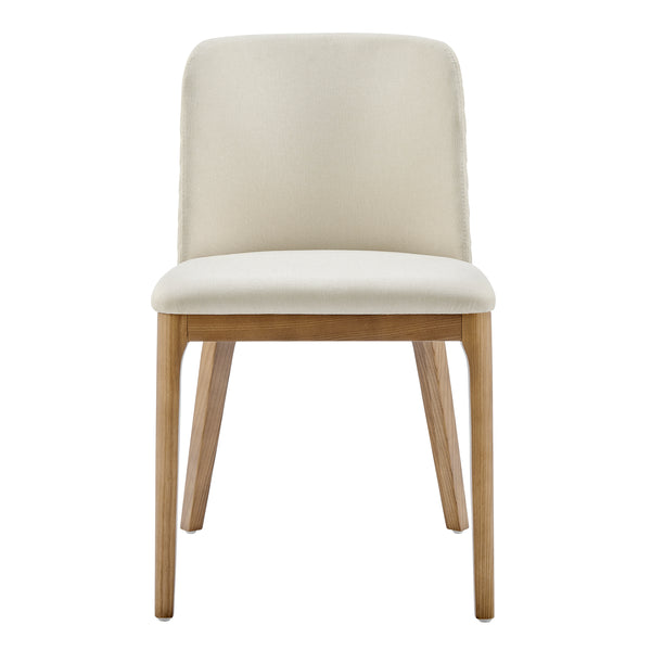 Tilde Side Chair in Sand Fabric with Walnut Legs - Set of 2