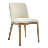 Tilde Side Chair in Sand Fabric with Walnut Legs - Set of 2