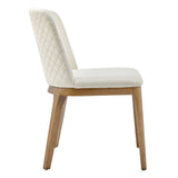Tilde Side Chair in Sand Fabric with Walnut Legs - Set of 2