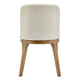 Tilde Side Chair in Sand Fabric with Walnut Legs - Set of 2