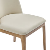 Tilde Side Chair in Sand Fabric with Walnut Legs - Set of 2